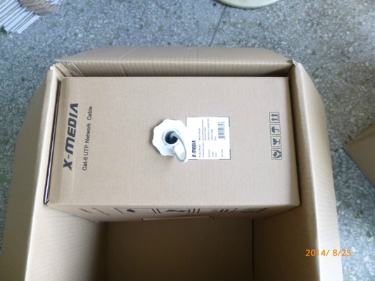 16 305M easy pull box UTP Cat5e, 1/0.4CCA*4P, OD:5.0mm, 305M/Box    New PVC Jacket RJ-45